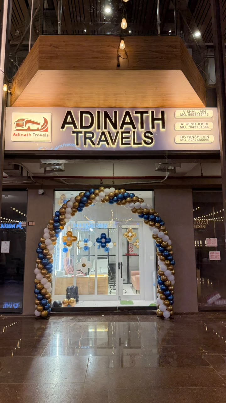 Adinath Travels Shop No. 18 entrance CBD Mall Chandkheda Ahmedabad