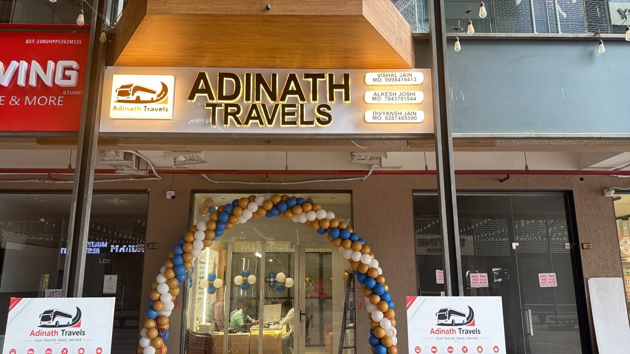 Adinath Travels branch opening ceremony 4 September 2026 Zundal Chandkheda