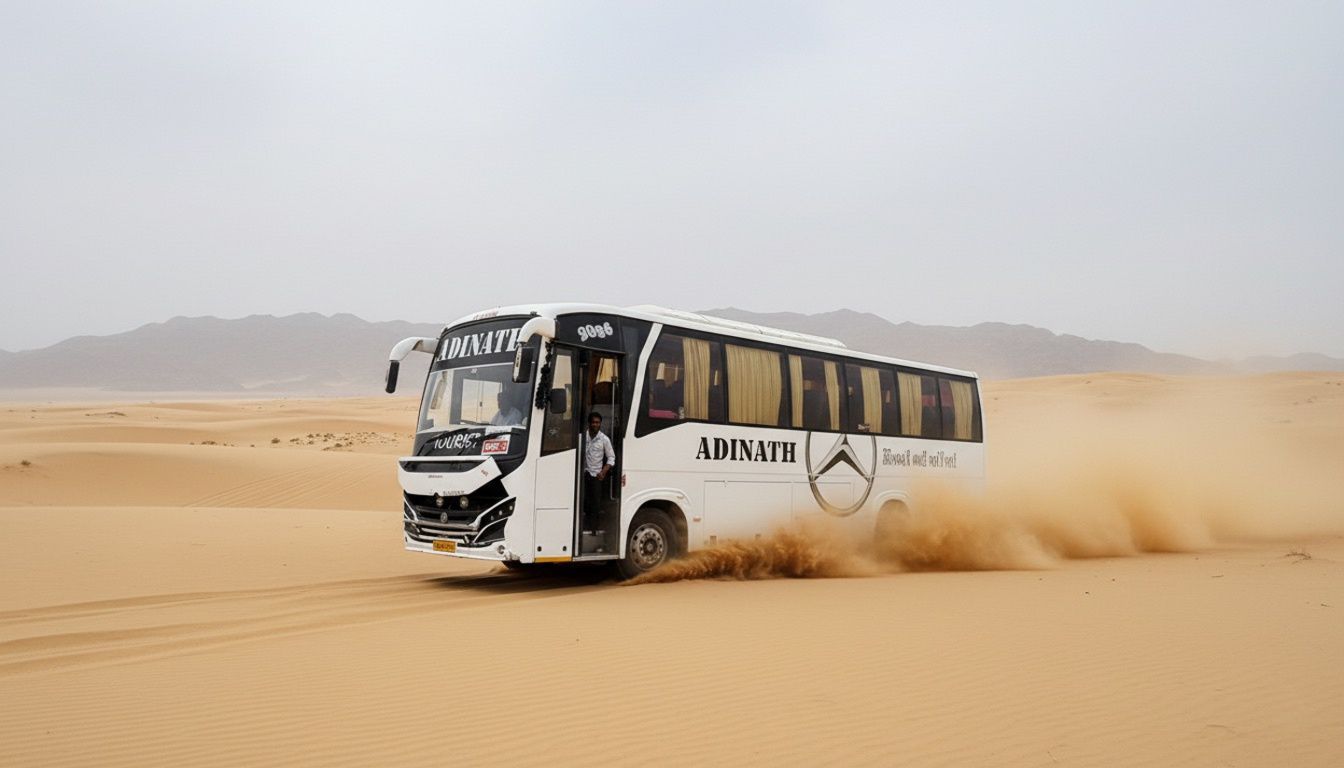 Adinath Bus in Desert